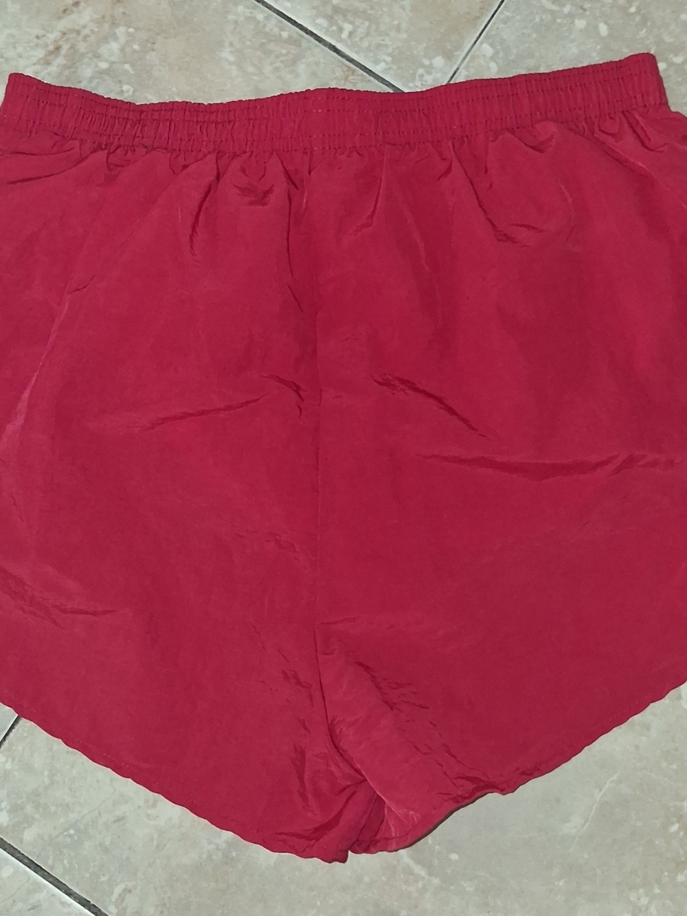 Los Angeles Apparel Red Nylon Retro Shorts